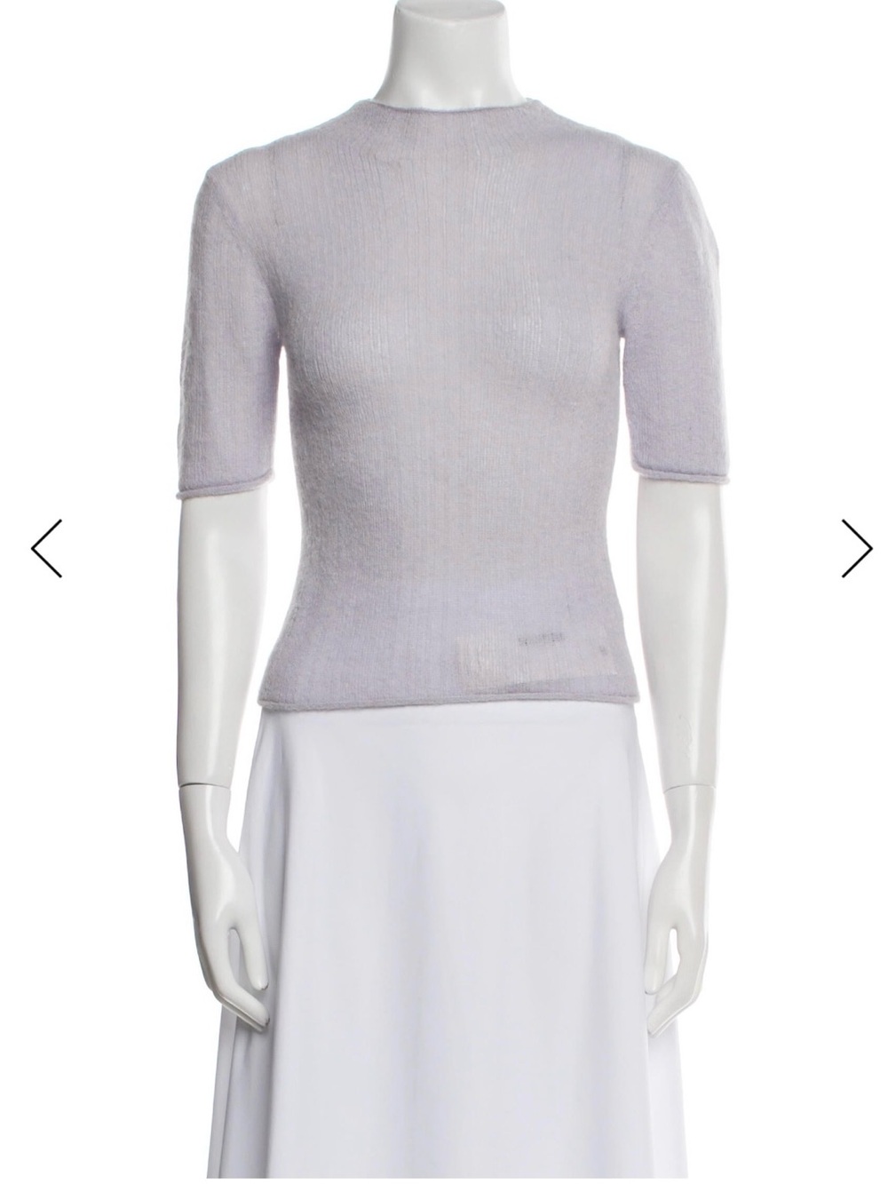 Reformation lilac sheer alpaca top